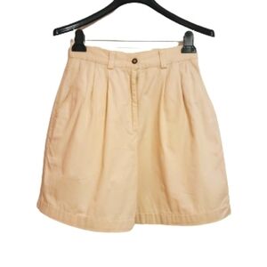 Izod Club Vintage High Waist Pleated Fly Zipper Cotton Casual Shorts 8